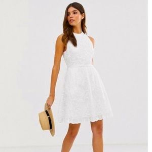 Ted Baker Embroidered Skater Dress in Ivory. Size Ted Baker 5 or 12 US size.